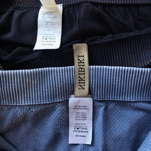 NIKIBIKI 2 Pairs Leggings, Blue/Charcoal, Size Small/Medium - Picture 5 of 6